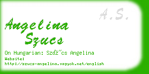 angelina szucs business card